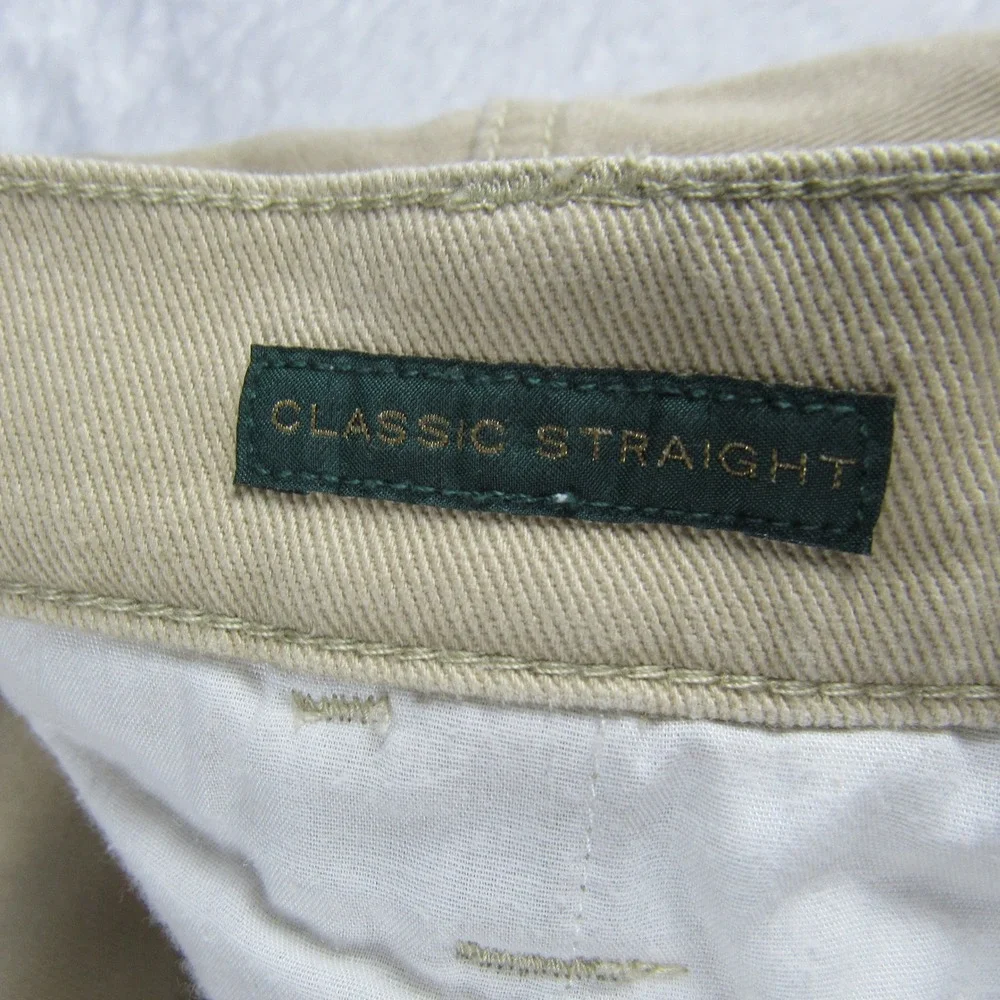 Lauren Ralph‎ Lauren Classic Straight Pants Womens 14 Tan Khaki Twill